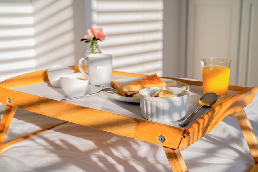 Light And Shadows Breakfast In Bed On Tray At Sun 2025 02 12 00 57 14 Utc